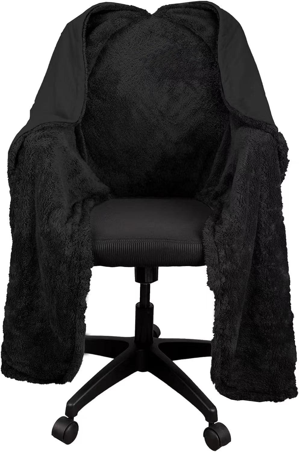 The Original Office Chair Blanket; Cozy Comfy Office Desk Chair Wrap Attaches for Convenient Heat and Hands-Free. Stay Warm In The Winter or Summer. Sherpa Fur Lining