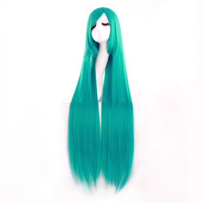 40 Inch / 100 cm Oblique Bangs Anime Costume Long Straight Cosplay Wig Party Wig (22 Colors)