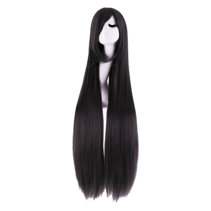 40 Inch / 100 cm Oblique Bangs Anime Costume Long Straight Cosplay Wig Party Wig (22 Colors)