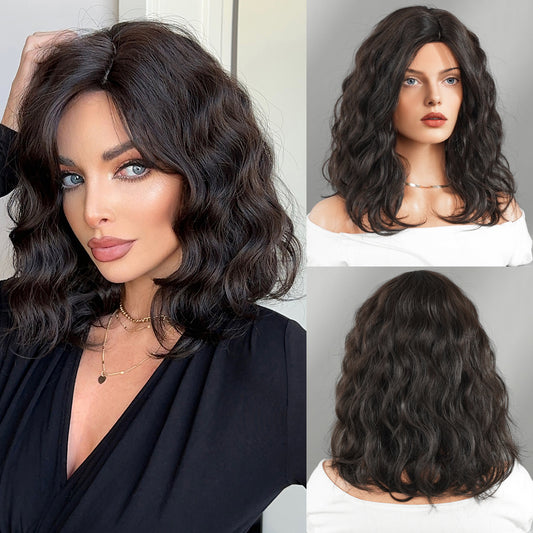 Women's Alluring Medium-Length Curly and Bob Wig Assortment, a Perfect Synthetic Hairpiece for Both Daily Decoration and Fashionable Statements