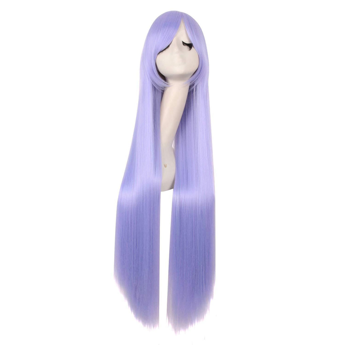 40 Inch / 100 cm Oblique Bangs Anime Costume Long Straight Cosplay Wig Party Wig (22 Colors)