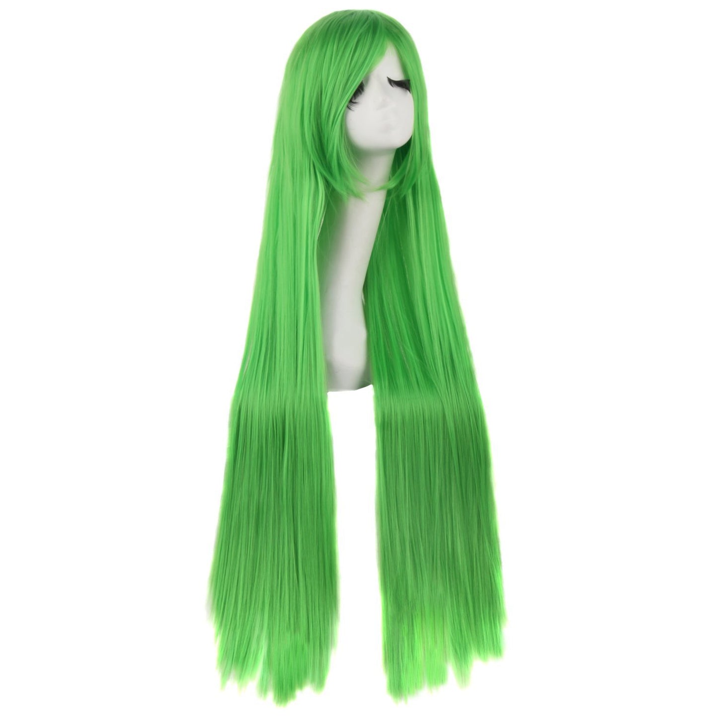 40 Inch / 100 cm Oblique Bangs Anime Costume Long Straight Cosplay Wig Party Wig (22 Colors)