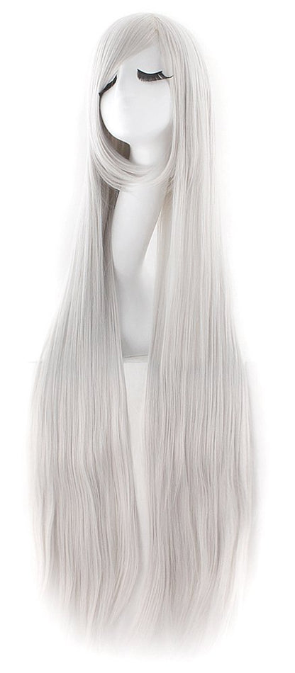 40 Inch / 100 cm Oblique Bangs Anime Costume Long Straight Cosplay Wig Party Wig (22 Colors)