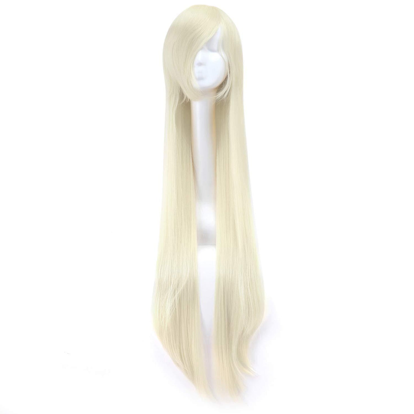 40 Inch / 100 cm Oblique Bangs Anime Costume Long Straight Cosplay Wig Party Wig (22 Colors)