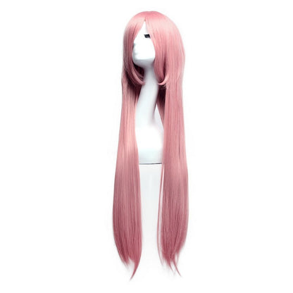 40 Inch / 100 cm Oblique Bangs Anime Costume Long Straight Cosplay Wig Party Wig (22 Colors)