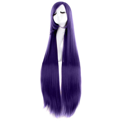 40 Inch / 100 cm Oblique Bangs Anime Costume Long Straight Cosplay Wig Party Wig (22 Colors)